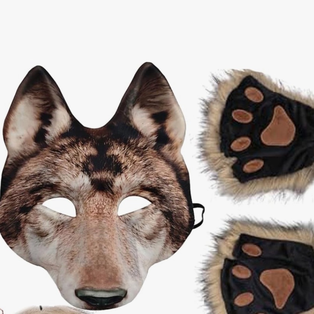 Wolf Mask and Paw Set